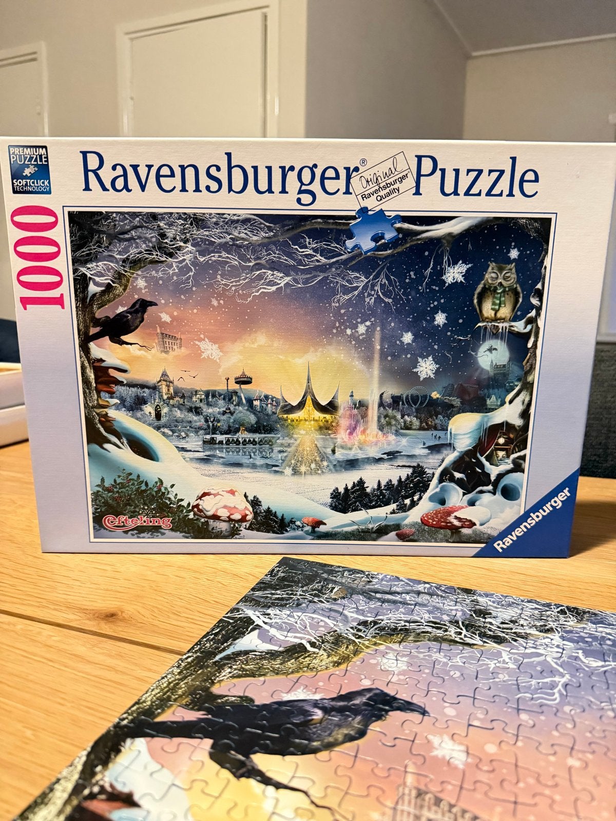 Zeldzame Ravensburger Efteling Winter Editie Puzzel 1000 stu, Hobby en Vrije tijd, Ophalen of Verzenden, 500 t/m 1500 stukjes