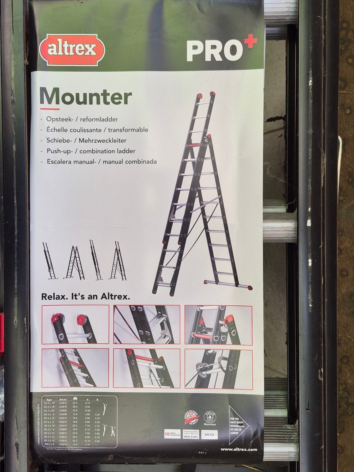 Altrex ladder Mounter ZR 3083  3X12, Ophalen, Nieuw