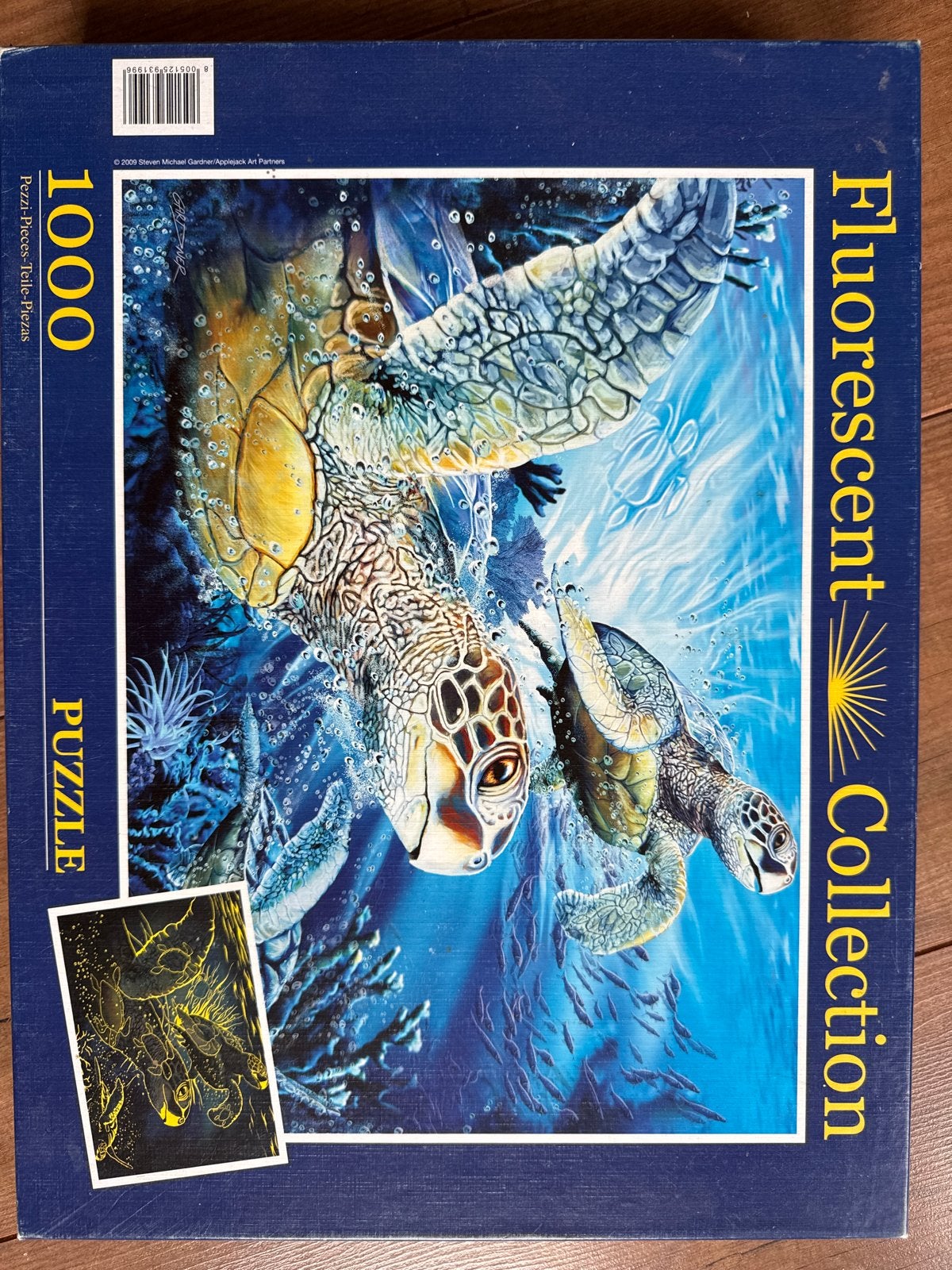 Clementoni Fluorescent Collection 1000 stukjes puzzel, Ophalen of Verzenden, 500 t/m 1500 stukjes, Zo goed als nieuw, Legpuzzel