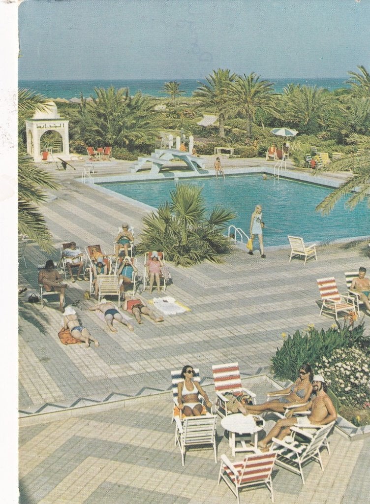 Tunesië sousse, hotel marabout, Verzamelen, Verzenden, 1960 tot 1980, Gelopen, Buiten Europa