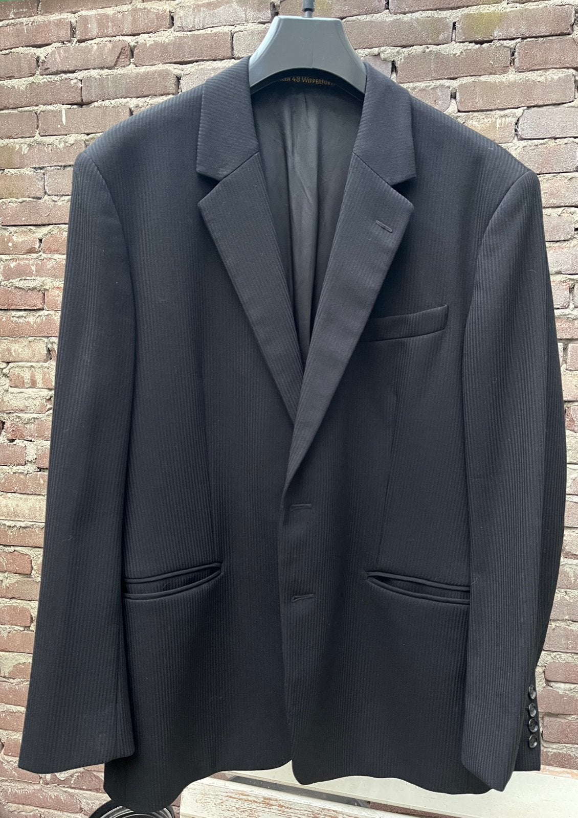 Vintage zwarte colbert maat 48, merk A Müller, Ophalen of Verzenden, Zo goed als nieuw, Maat 48/50 (M), Zwart