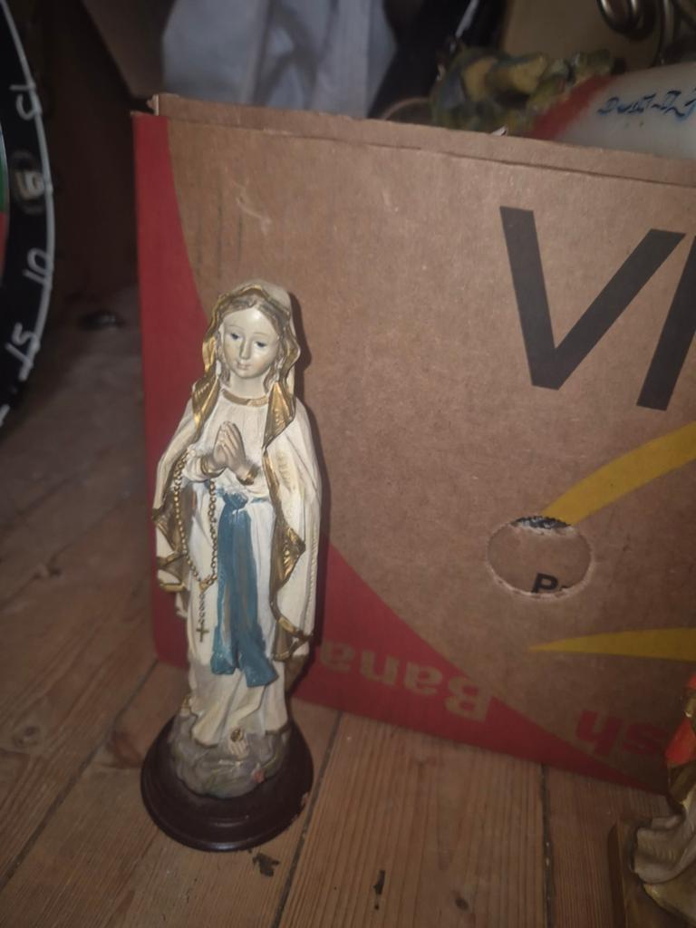 Set van 3 religieuze beelden: Maria en kindje Jezus, Ophalen of Verzenden