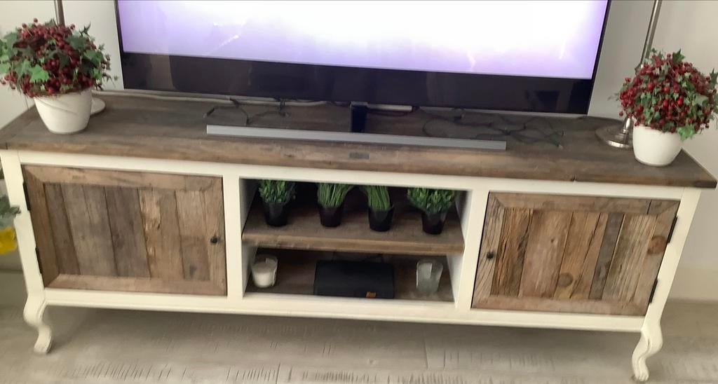 Riviera Maison tv meubel, Huis en Inrichting, Kasten | Televisiemeubels, 100 tot 150 cm, Ophalen of Verzenden, Zo goed als nieuw