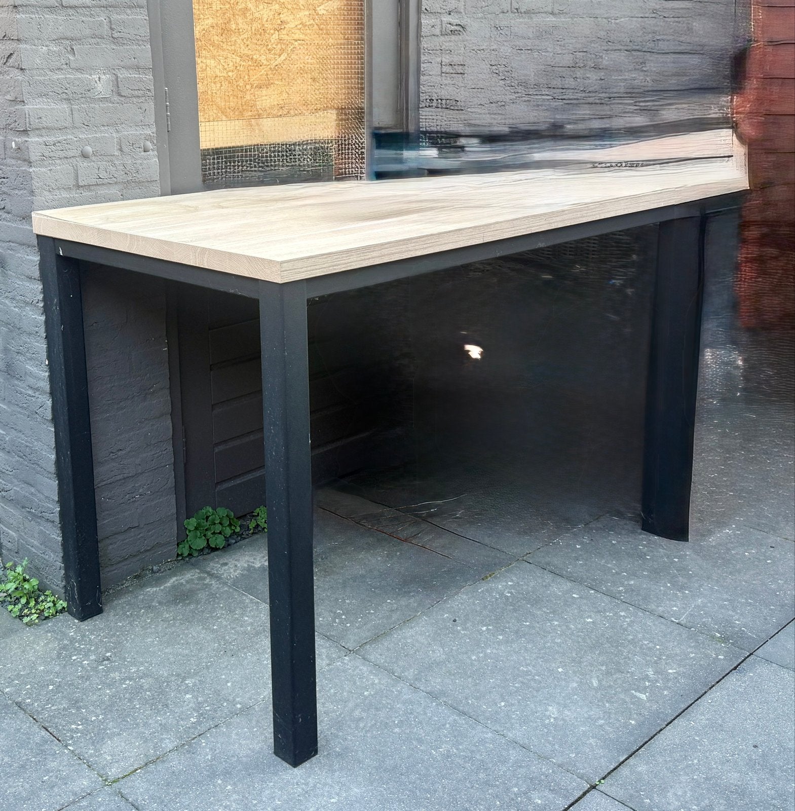 Lamulux Bartafel onderstel. Blad moet vervangen worden, Ophalen, Gebruikt, Metaal, Vier personen
