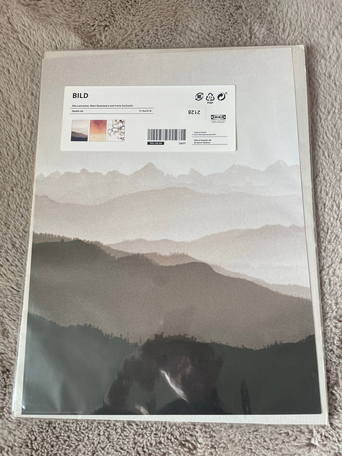 IKEA BILD Posterset - Landschap, Bloesem, Abstract, Huis en Inrichting, Minder dan 50 cm, Nieuw, Ophalen of Verzenden, Print