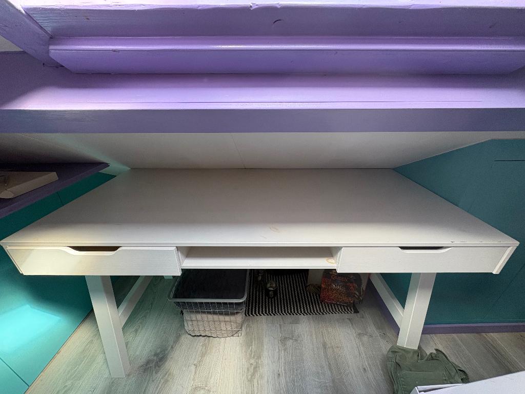 Bureau, Huis en Inrichting, Ophalen, Gebruikt, 63 cm, Hout