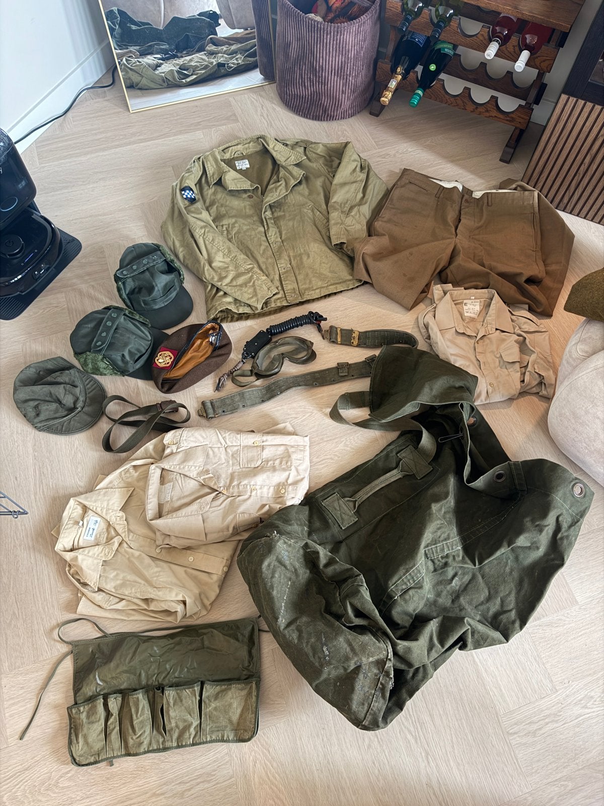 Groot lot ww2/reenactment kleding/spullen, Ophalen of Verzenden, Kleding of Schoenen