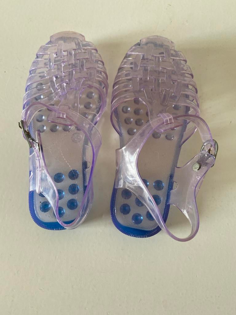 Paarse transparante sandalen maat 32, Kinderen en Baby's, Kinderkleding | Schoenen en Sokken, Ophalen of Verzenden, Gebruikt, Meisje