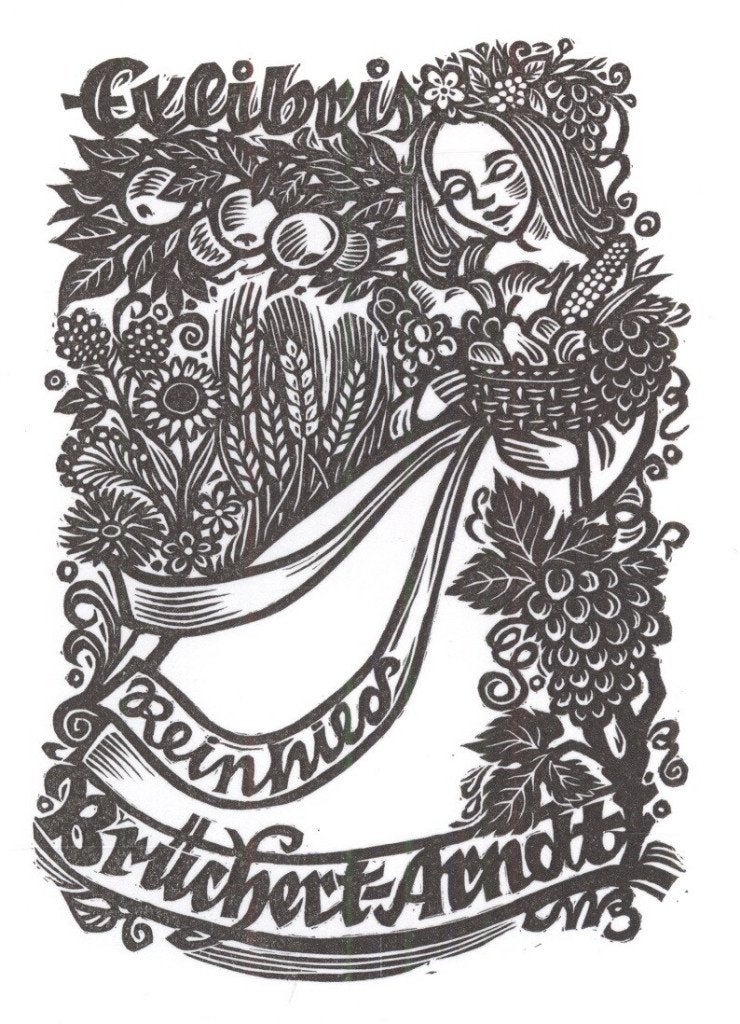 1187 Ex Libris Duitsland : Maria Bauer-Klimbachen, 1982, Antiek en Kunst, Verzenden, Ex libris
