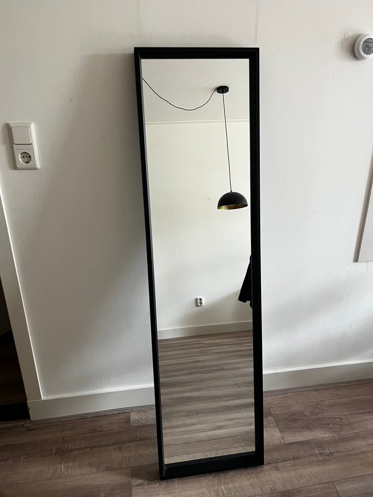 Spiegel - zwart - 150cm/40cm/5cm - zgan, Huis en Inrichting, Woonaccessoires | Spiegels, Ophalen, Minder dan 50 cm, Zo goed als nieuw