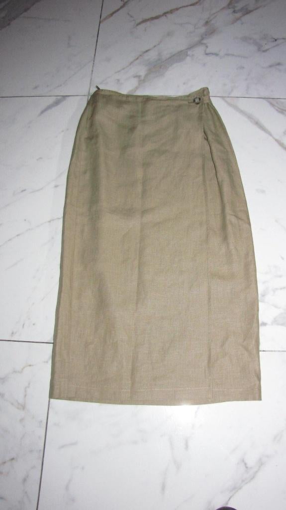 36-38 SOPHIA PIGOZZI linnen rok, Kleding | Dames, Ophalen of Verzenden, Zo goed als nieuw, Maat 36 (S), Onder de knie