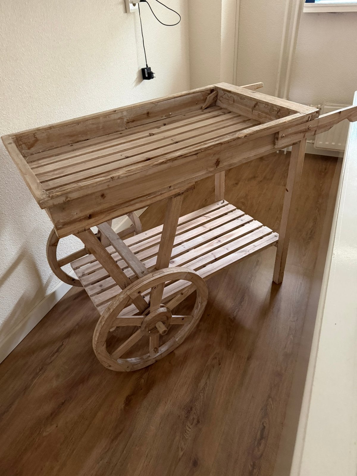 Decoratie Kar op Wielen voor Snoepjes/Hapjes - Hout, Ophalen, Gebruikt, Overige