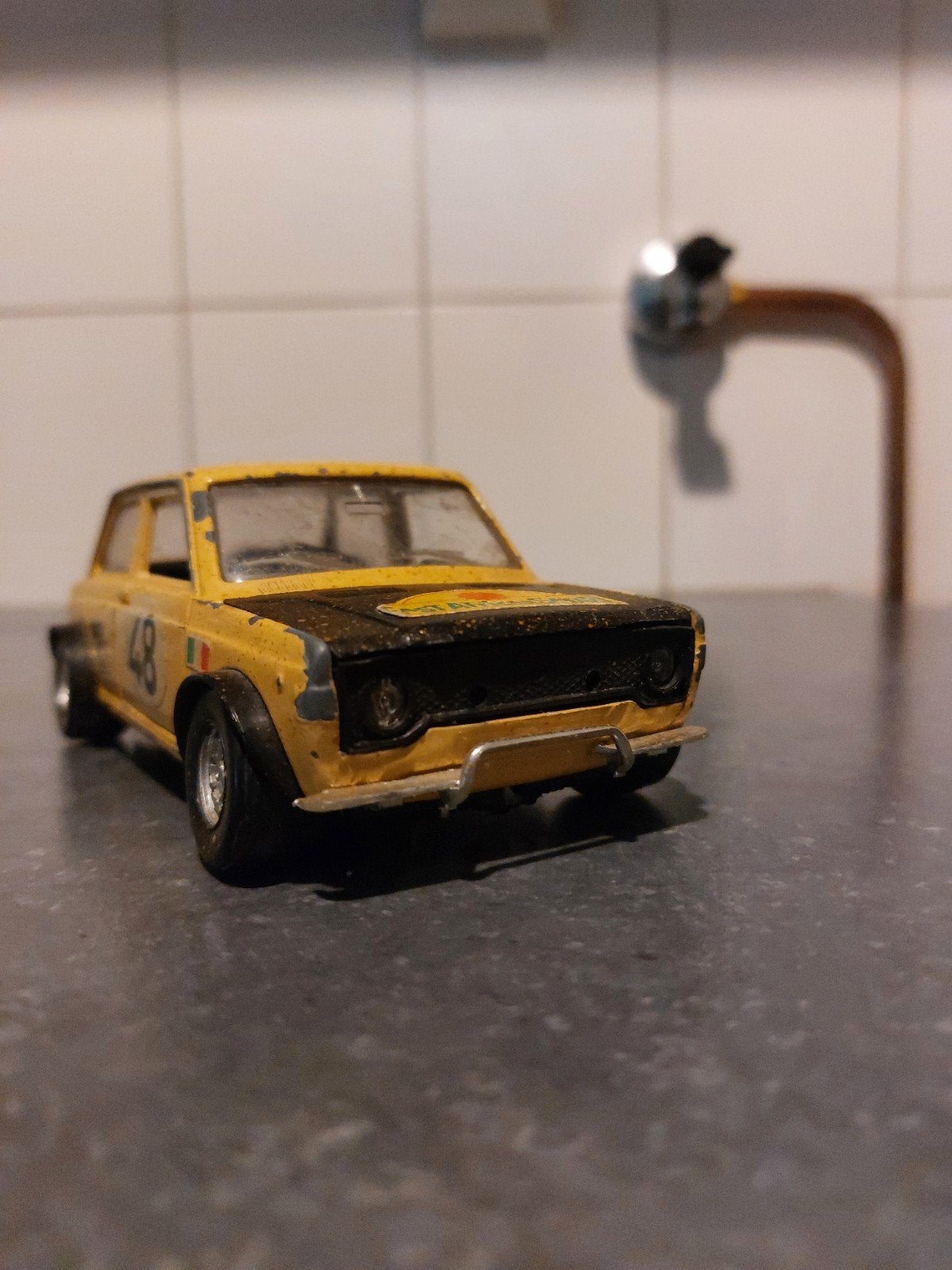 Fiat 128 Rally East African Safari Modelauto, Kinderen en Baby's, Speelgoed | Speelgoedvoertuigen, Ophalen of Verzenden, Gebruikt