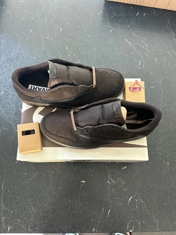 Nike Air Jordan 1 Low OG SP Travis Scott Black Phantom, Zwart, Nieuw, Ophalen of Verzenden, Sneakers of Gympen