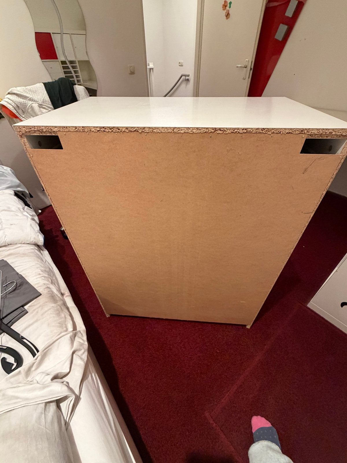 Wit kastje met 4 laden - Goede staat, Ophalen, 100 tot 150 cm, 50 tot 100 cm, Zo goed als nieuw