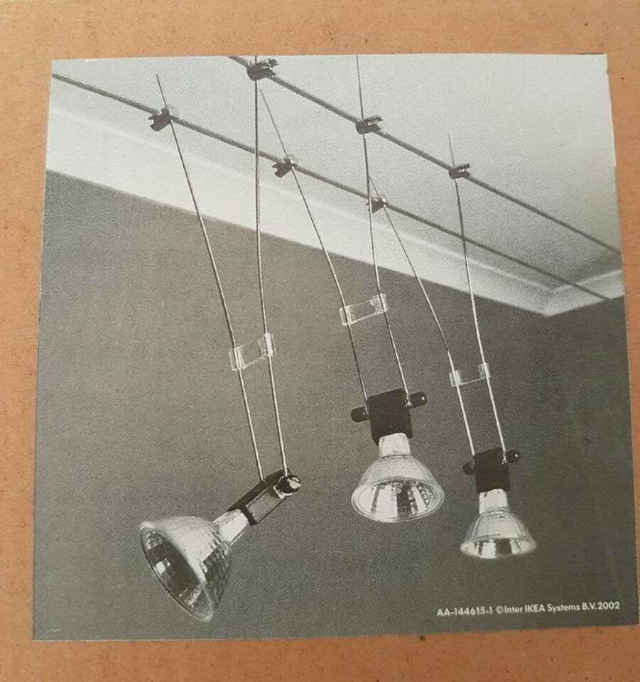 IKEA Sansa kabelspotset – 3 lampjes + Osram transformator, Halogeen, Overige typen, Ophalen of Verzenden, Zo goed als nieuw