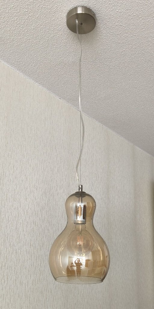Hanglamp met LED verlichting, Huis en Inrichting, Ophalen, Zo goed als nieuw, Glas, Minder dan 50 cm