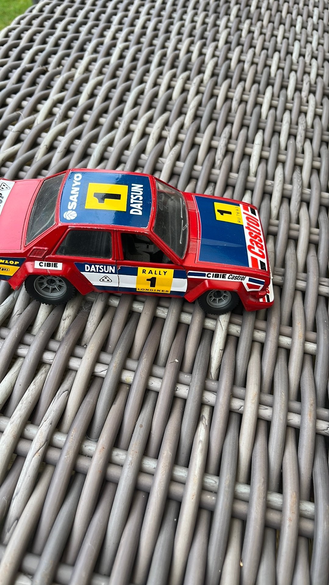 Datsun Rally Race Auto Speelgoedmodel, Ophalen of Verzenden, Zo goed als nieuw, Auto, Overige merken