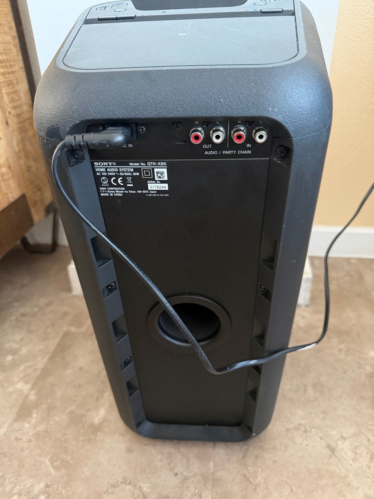 Sony GTK-XB5 Home Audio System met Lichteffecten, 150 watt of meer, Gebruikt, Party speaker, Ophalen of Verzenden