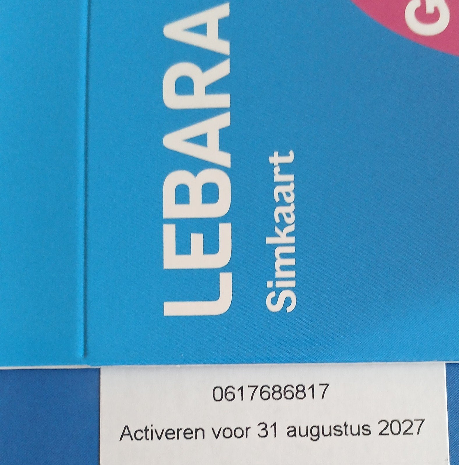 MOOI NUMMER LEBARA PREPAID SIMKAART 06-17-68.68-17, Telecommunicatie, Prepaidkaarten en Simkaarten, Ophalen of Verzenden, Nieuw