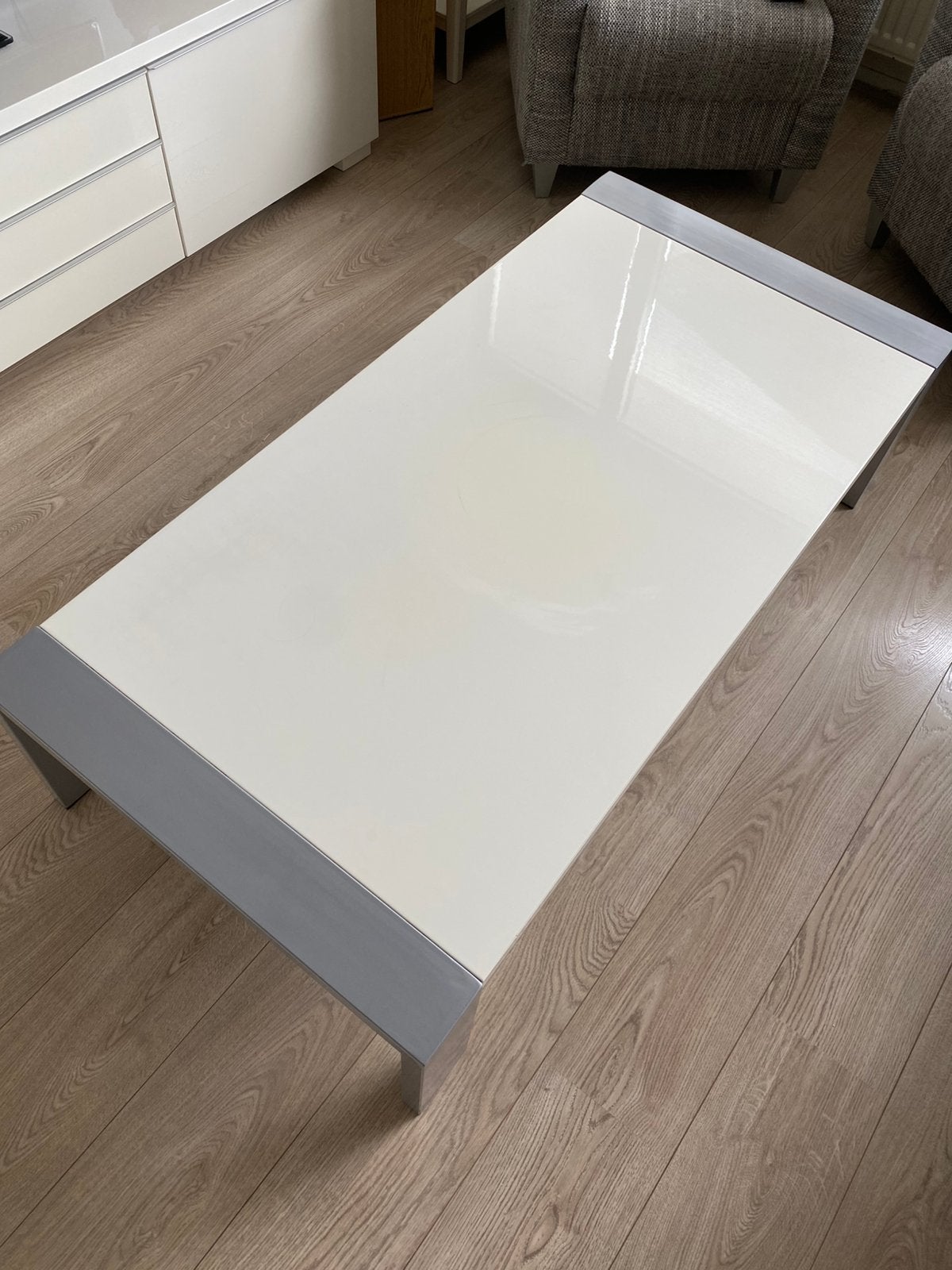 Mooie zware salontafel komt van Trendhopper., Ophalen, 100 tot 150 cm, 50 tot 100 cm, Zo goed als nieuw