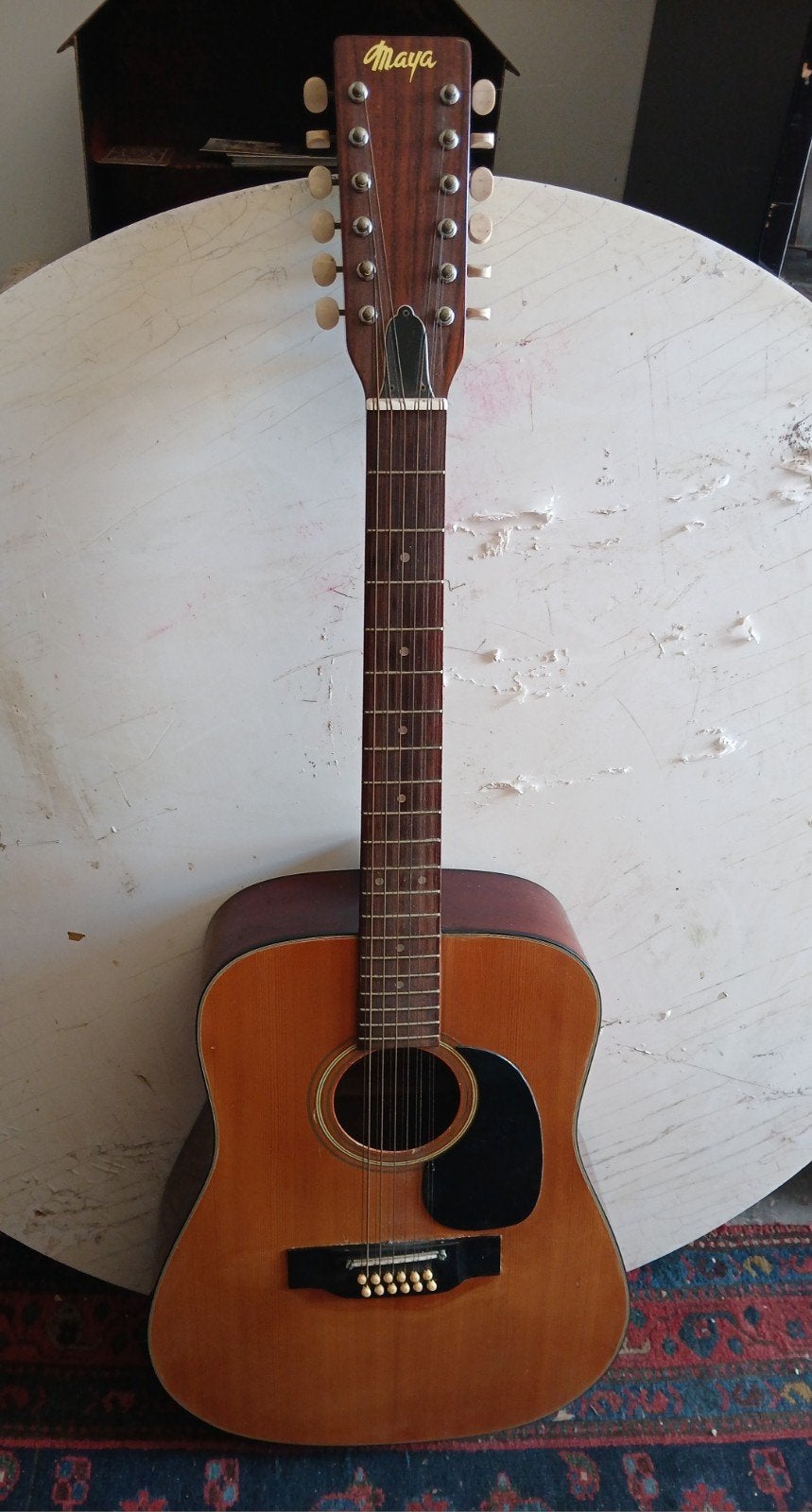 12snarige vintage gitaar  Maya Artist F385 made in Japan, Ophalen, Maya, 12-snarig, Info@maya.jp