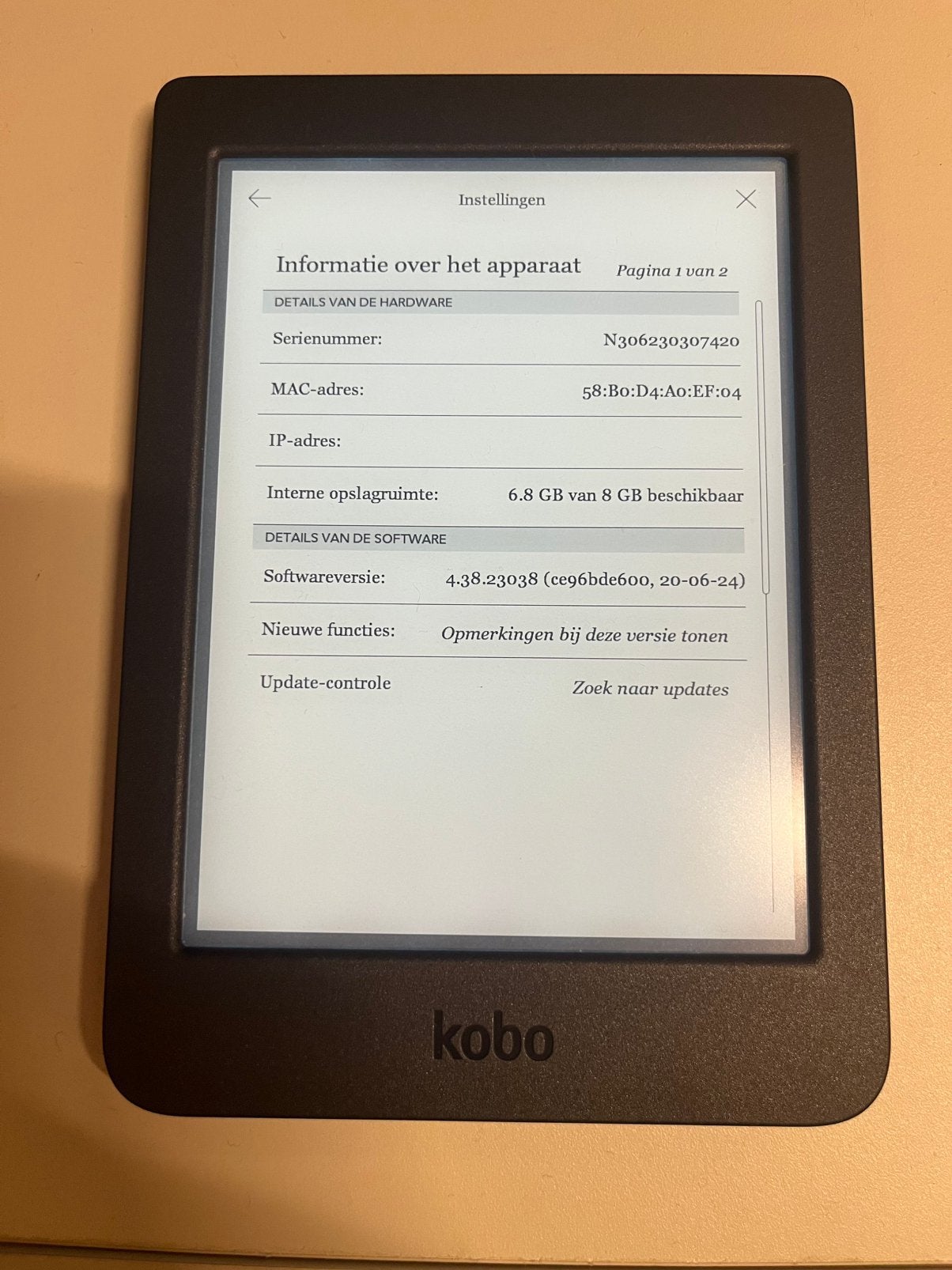 Kobo Nia, Computers en Software, E-readers, 8 GB, Ophalen of Verzenden, Zo goed als nieuw, Touchscreen