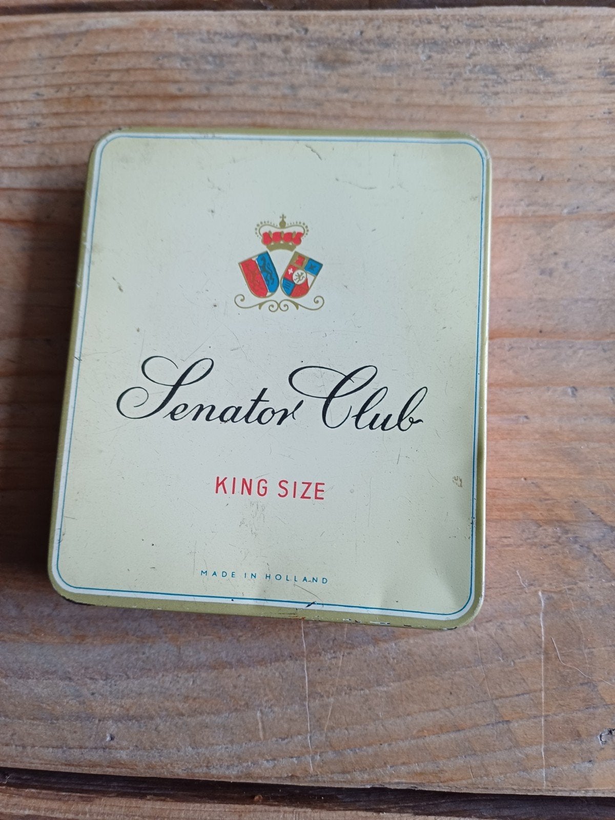 Vintage Senator Club King Size blikje - Made in Holland, Verzamelen, Blikken, Ophalen of Verzenden, Gebruikt, Overige, Overige merken