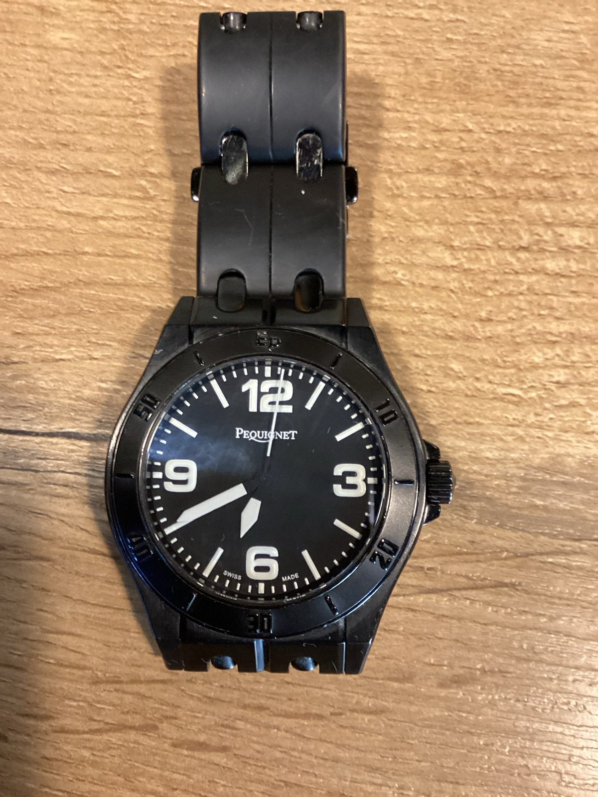 Pequignet heren horloge, Overige merken, Gebruikt, Staal, Polshorloge