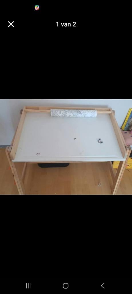 Tekentafel voor kinderen met papierrol, Doe-het-zelf en Verbouw, Tekentafels, Ophalen, Gebruikt, Minder dan 130 cm