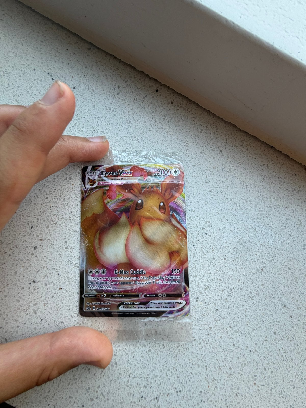 Pokémon Eevee VMAX Kaart - Zo goed als nieuw, Ophalen of Verzenden, Zo goed als nieuw, Losse kaart