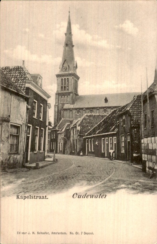 Oudewater - Kapelstraat - Kerk, Ophalen of Verzenden, Voor 1920, Ongelopen, Utrecht