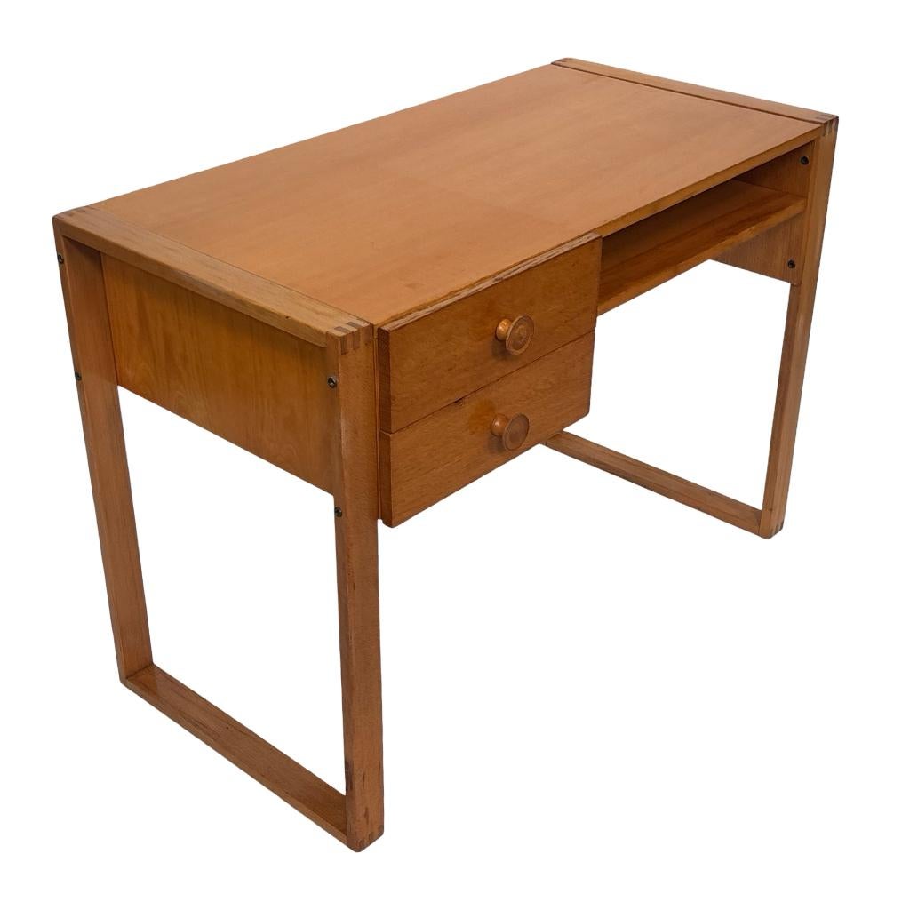 Vintage compact bureau pinewood grenen jaren 70 design, Ophalen, Bruin, Vintage bureau, Vintage bureau