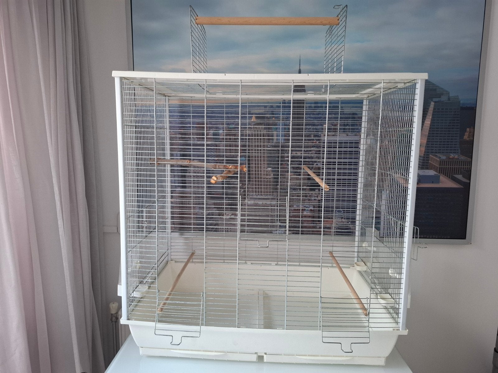 Vogelkooi Parkietenkooi groot, Dieren en Toebehoren, Ophalen of Verzenden, Zo goed als nieuw, Metaal, Vogelkooi