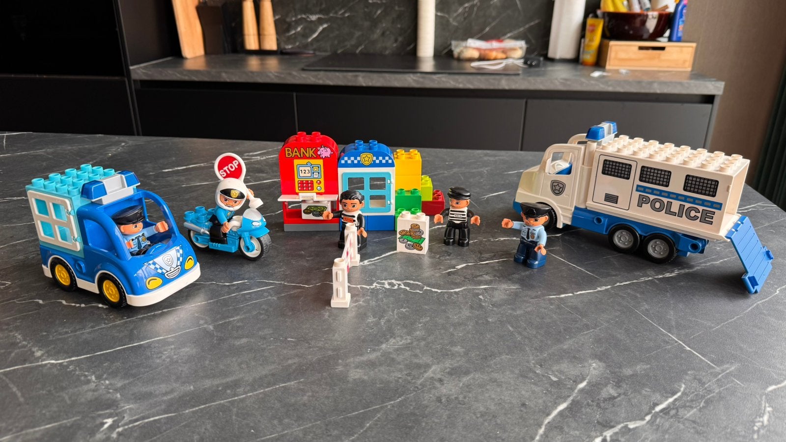 Politie bus + extra sets, Ophalen, Gebruikt, Duplo