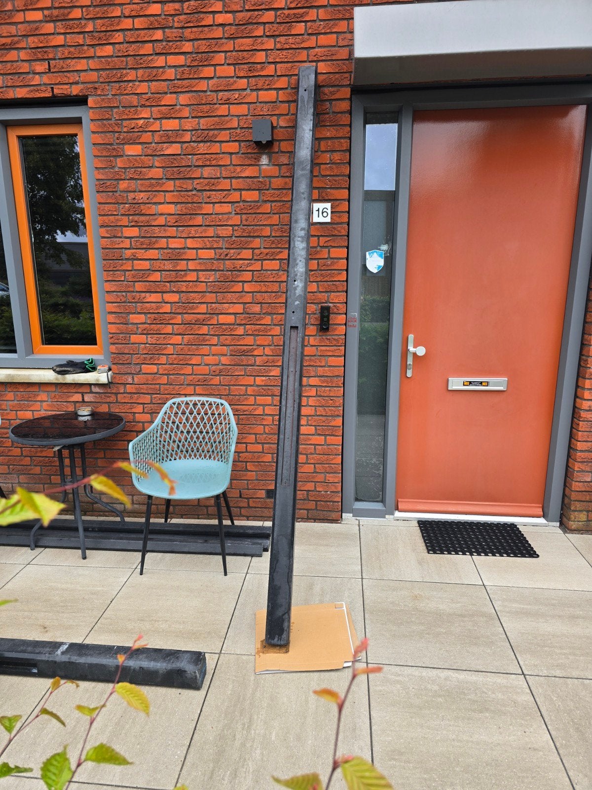 Betonpaal 1x Antraciet Gecoat 10x10x280, 1 tot 2 meter, Minder dan 3 meter, Nieuw, Ophalen of Verzenden