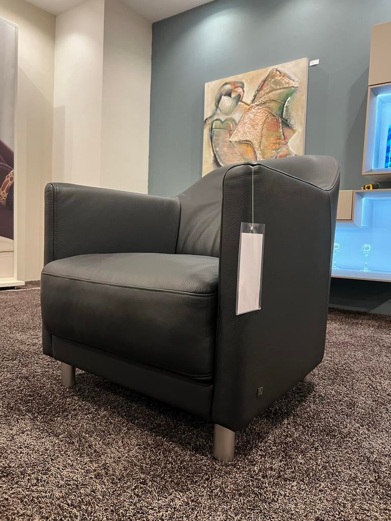 Nieuw Rolf Benz Onda Fauteuil zwart leer Design stoel, Nieuw, Ophalen of Verzenden, Rolf Benz, Cor