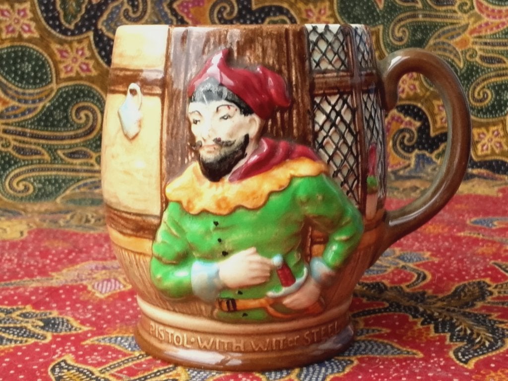 Mooie originele oude Beswick beker uit Engeland 10,4 cm., Antiek en Kunst, Ophalen of Verzenden
