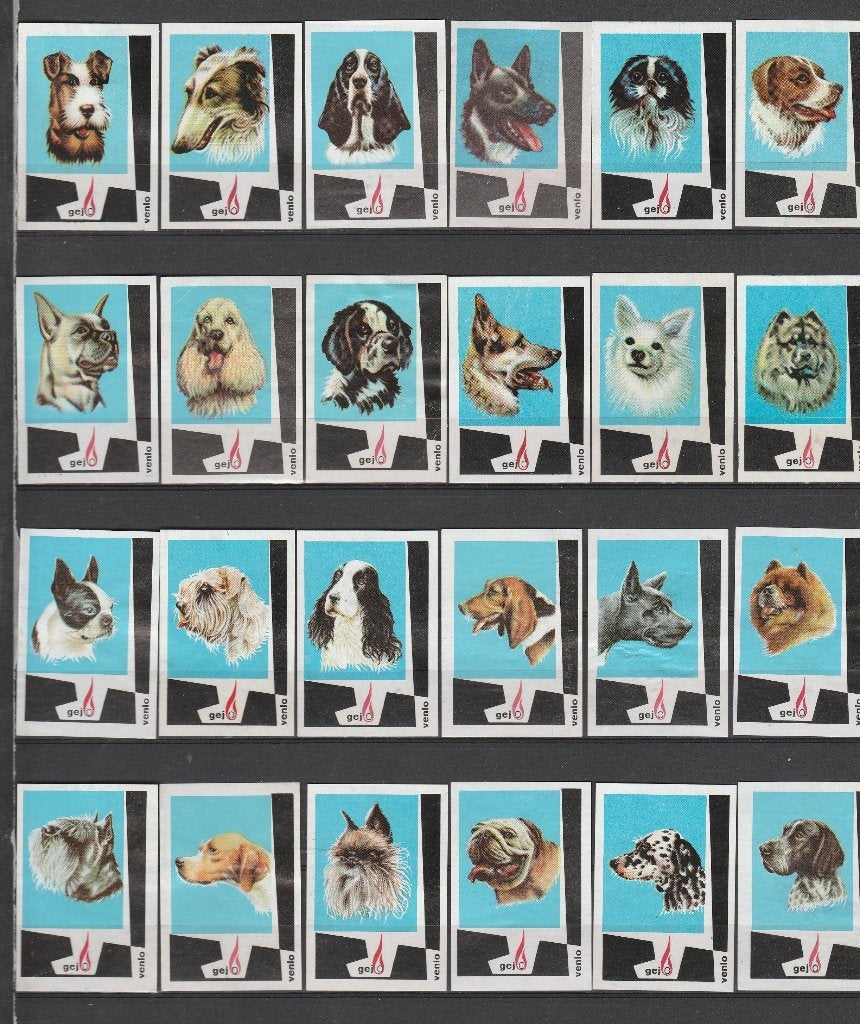 Lucifermerken,  Honden, gej  (521), Verzamelen, Ophalen of Verzenden, Zo goed als nieuw, Luciferdoosjes of -merken