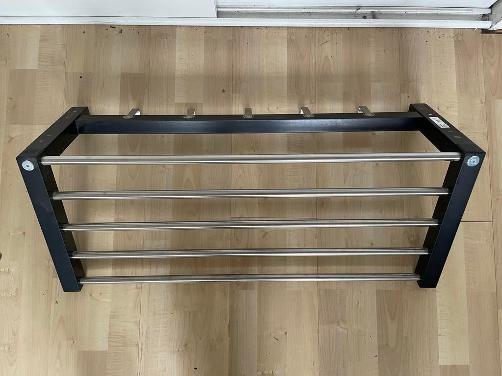 IKEA kapstok - Zwart met RVS stangen, Huis en Inrichting, Woonaccessoires | Kapstokken, Zo goed als nieuw, Minder dan 100 cm, Metaal