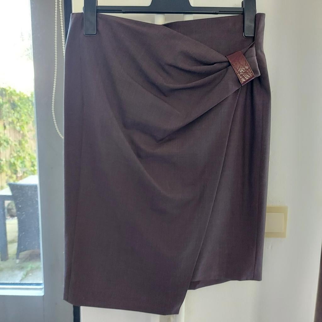 Erg mooie bruine overslag rok van Brunello Cucinelli mt 40, Maat 38/40 (M), Bruin, Brunello Cucinelli, Ophalen of Verzenden