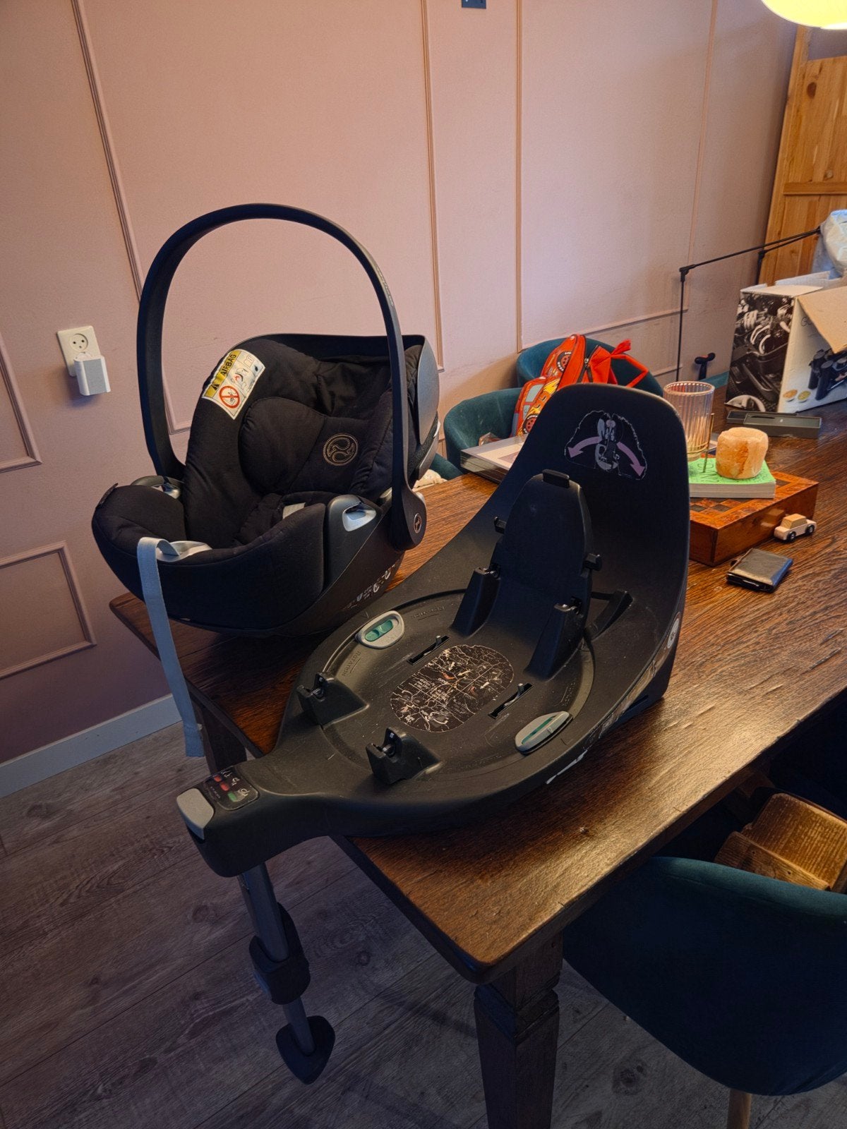 Cybex Aton 5 autostoel met Isofix base 360, Gebruikt, Isofix, 0 t/m 13 kg, Ophalen