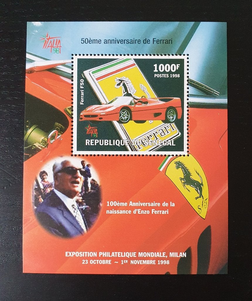 Senegal 1998 Ferrari Auto Michel blok 80 postfris, Verzenden, Postfris, Auto's
