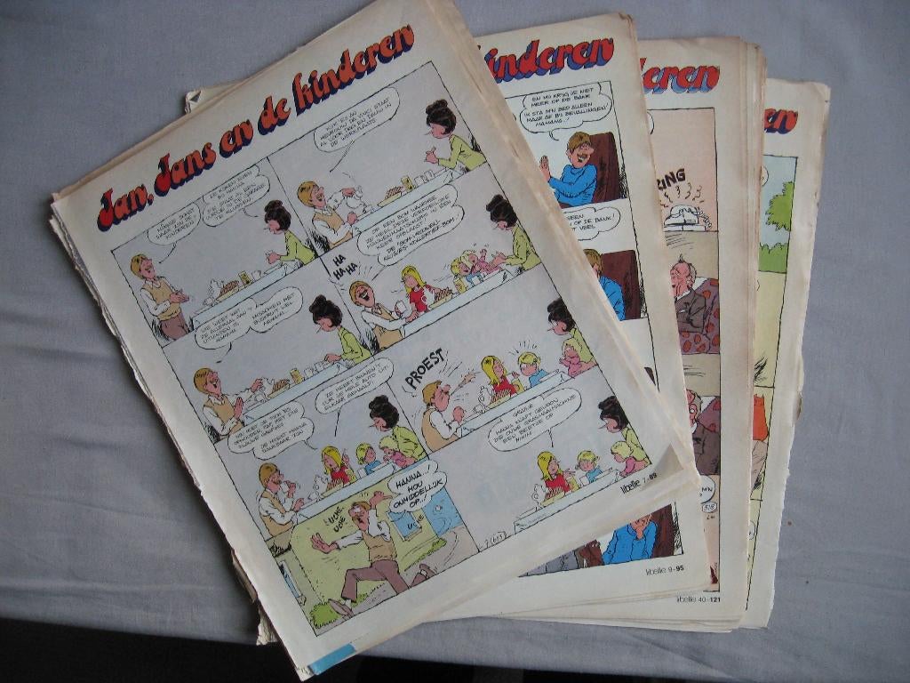60 Libelle strip knipsels van Jan, Jans en de kinderen, Verzamelen, Ophalen of Verzenden, Overige figuren, Gebruikt, Overige typen