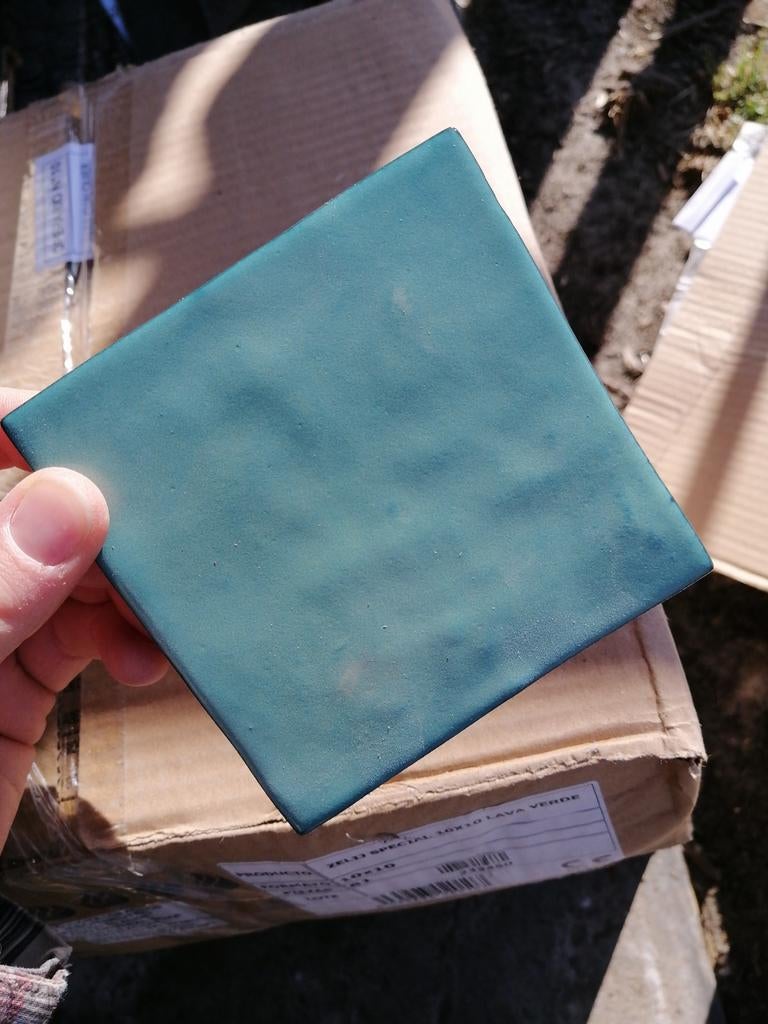 Tegeltjes Marrakech Zelij special 10x10 lava verde Cevica, Ophalen, Nieuw, Minder dan 20 cm, Minder dan 20 cm