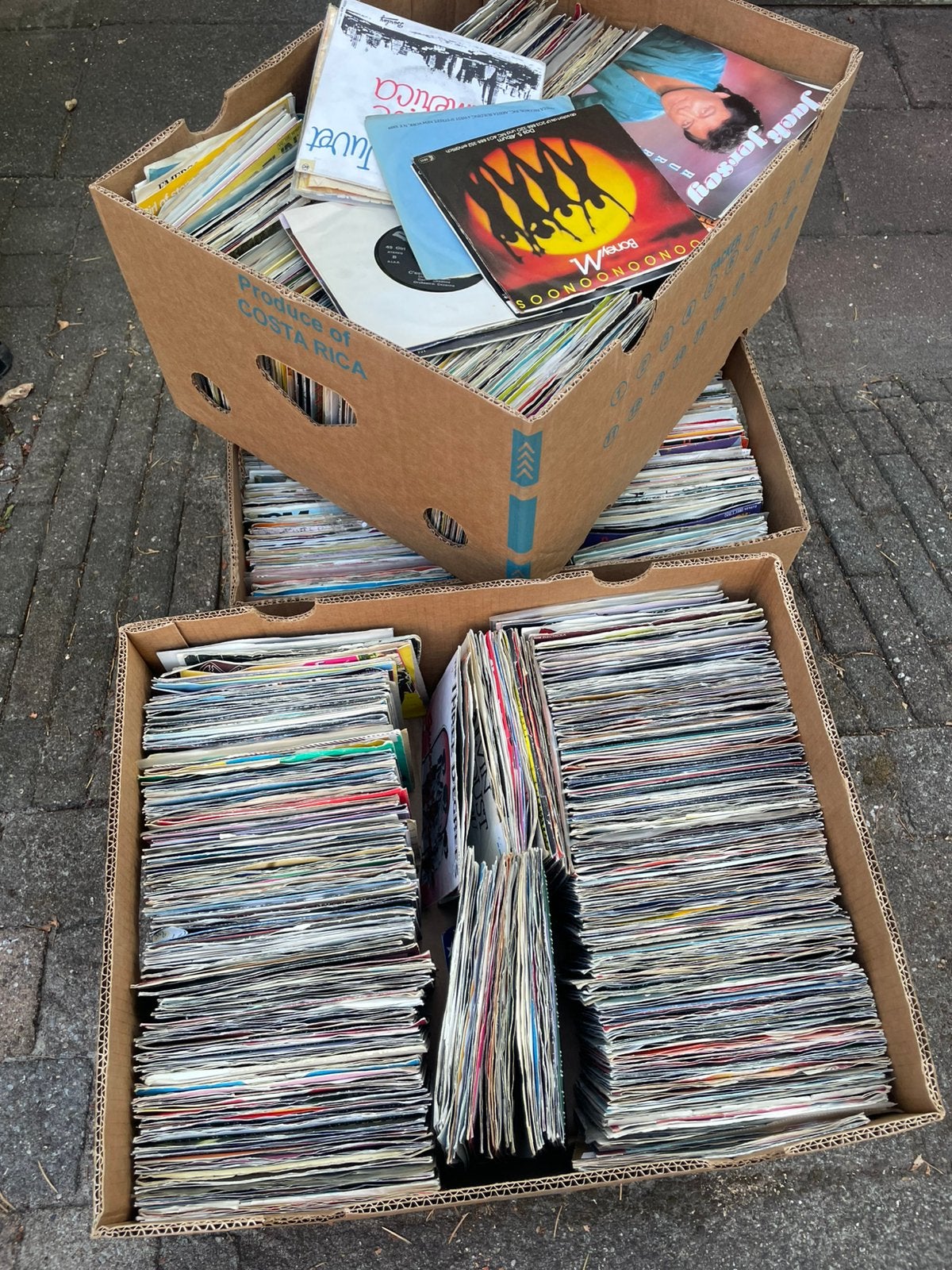 Koopje ca 1100 singles veel pop in hoesjes, Verzenden, Gebruikt, 7 inch, Pop