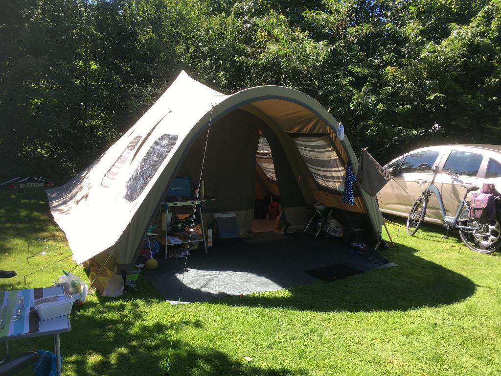 z.g.a.n. 3 a 4 persoons katoenen tent Red Wood / Maclura 390, Ophalen, Zo goed als nieuw, Tot en met 4