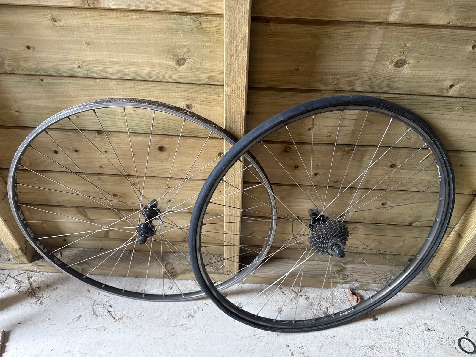 Vintage Ambrosio wielen voor tubes, Fietsen en Brommers, Fietsonderdelen, Ophalen, Gebruikt, Racefiets, Wiel
