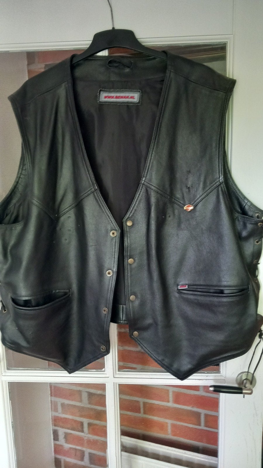 Leren motorvest  5x XL, Ophalen of Verzenden, Tweedehands, Heren, Overige typen