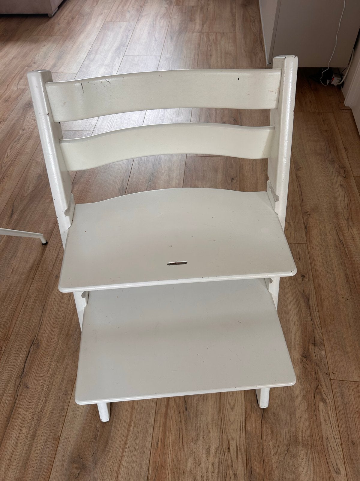 Stokke Tripp Trapp kinderstoel - Wit met lichte gebruiksspor, Kinderen en Baby's, Kinderstoelen, Ophalen, Gebruikt, Meegroeistoel